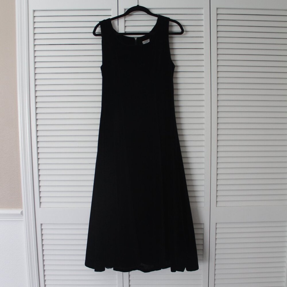 Vintage Laura Ashley Black Suede Dress